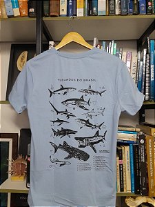 Camiseta UNISSEX ,100% algodão Azul , Tubararões do Brasil