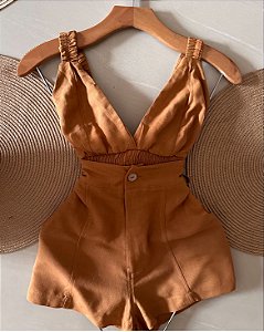 Conjunto de linho - Terracota