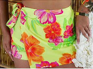 Short/saia floral -green