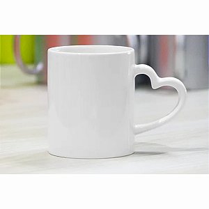 Caneca Coração Com Listra Cera - Ideal Lar