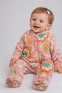 Macacão Bebê Soft Importado com Zíper - Jardim Mágico