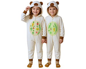 Macacão Capivara c/zíper Unissex - Glow Vegetais Brilham no escuro