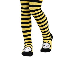 Meia Calça Listrada Abelhinha