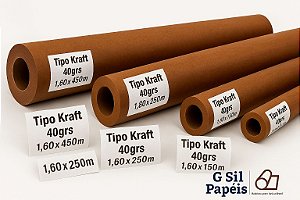 BOB PAPEL TIPO KRAFT 40 grs Novo Lançamento