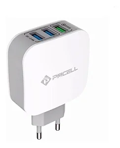 FONTE TURBO PMCELL 3 PORTAS -  2 USB /1 TIPO C HC44 CARREGADOR