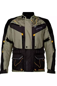 Jaqueta Honda Parka Adventure Bege/Amarelo