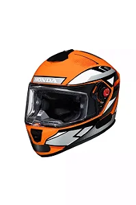 CAPACETE HF3 2 2025 LARANJA/BRANCO