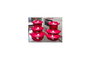 Tupperware  Cristal Pop kit 6 peças Vermelho