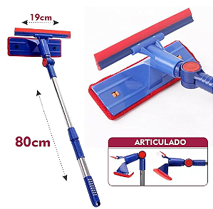 Rodo Limpa Vidros 2 em 1 - Cabo Retrátil