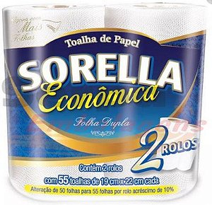 Papel Toalha de Mesa Sorella pct c/55 folhas