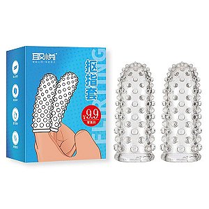 Kit com Capas Extensoras de Dedo Transparentes - Dedeira