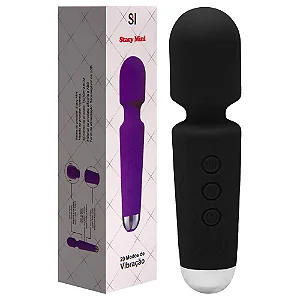 Mini Varinha Mágica - 20 modos de vibrações e recarregável