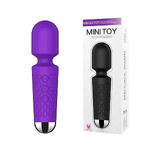 Mini Varinha Mágica - 20 modos de vibrações e recarregável
