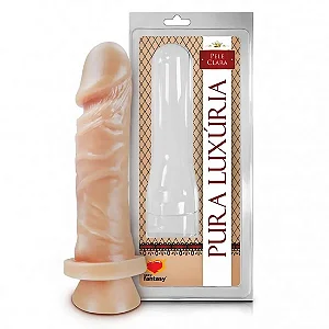 Prótese Pura Luxúria Realística com Ventosa - 15,3 cm Sexy Fantasy