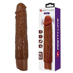 Prótese Realístico com Vibrador - Osric Marrom - 22,3x4cm