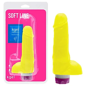 Pênis Vibrador Multivelocidade Colors 16,5x3,5cm - Kgel