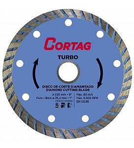 DISCO DIAMANTADO TURBO 230MM CORTAG