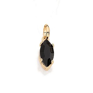 PINGENTE ROMMANEL NAVETE DE CRISTAL PRETO FACETADO 541718