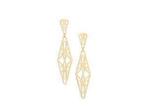 BRINCO ROMMANEL DOURADO COM BASE TRIANGULAR VAZADA 525897