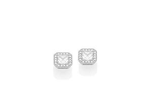 BRINCO ROMMANEL RHODIUM QUADRADO COMPOSTO POR ZIRCÔNIAS 121514