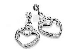BRINCO ROMMANEL RHODIUM BASE CRISTAL MÃE E FILHO 121105