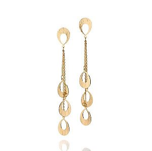 BRINCO ROMMANEL DOURADO COM FIOS E GOTAS FOSCAS 523984-00-00