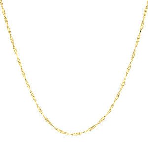 CORDÃO ROMMANEL DOURADO COM FIO CINGAPURA 42CM 530590-42-00