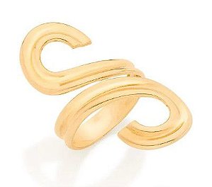 ANEL ROMMANEL FOLHEADO A OURO ESPIRAL 512535