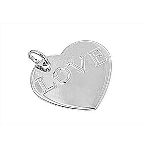 PINGENTE ROMMANEL RODHIUM CORAÇÃO COM PALAVRA LOVE – 140560