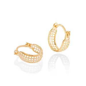 BRINCO ROMMANEL ARGOLINHA DE BOLINHAS VAZADAS - 523179