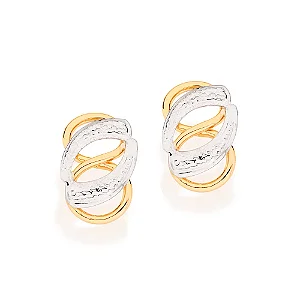BRINCO ROMMANEL DOURADO FAIXAS TRABALHADAS EM RHODIUM – 520774