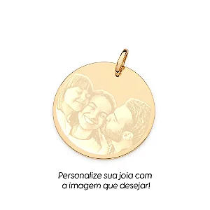 PINGENTE ROMMANEL MEDALHA REDONDA PERSONALIZADA - 542773