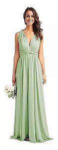 VESTIDO LONGO MULTIFORMAS VERDE MENTA LK