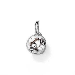PINGENTE ROMMANEL RODHIUM SOLITÁRIO REDONDO COM CRISTAL – 140635