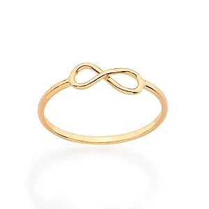 ANEL ROMMANEL FOLHEADO A OURO INFINITO 511815