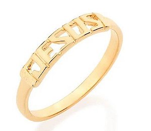 ANEL ROMMANEL DOURADO ESCRITO JESUS 511184