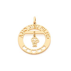 PINGENTE ROMMANEL MANDALA AMO MEU FILHO COM 1 MENINO - 542089