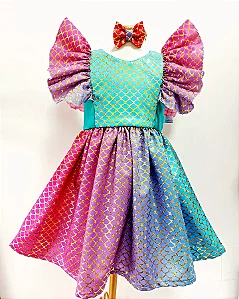Vestido Infantil Ariel - Sob encomenda