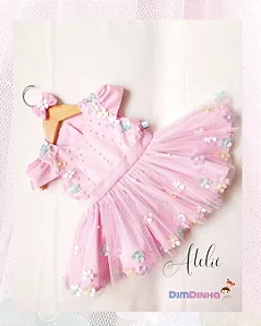 Vestido Bebê e Infantil Jardim Encantado - Sob Encomenda