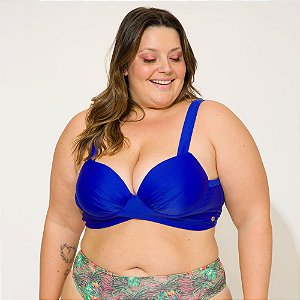 Biquíni Busto Paloma Plus Size Azul