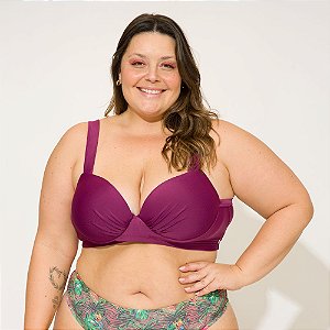 Biquíni Busto Paloma Plus Size Bordô