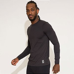 Blusa Masculina Manga Longa Preto