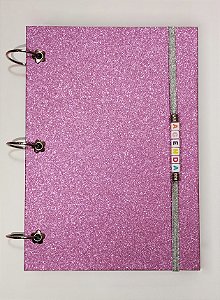 Agenda argolada de glitter