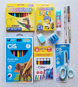 Kit volta as aulas infantil com 10 itens