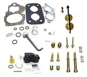 KIT Reparo Carburador Weber 446 Dfv Carburador Opala / Caravan / Pick-up/ Caminhão 4cc e 6cc Álcool - Com Eixo de Embuchamento