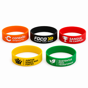 Pulseira de silicone personalizada