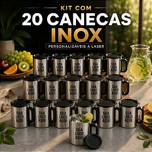 Caneca Inox 180ml com Tampa Personalizada a Laser – Packs a partir de 20 Unidades