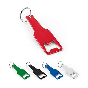 Chaveiro Abridor de Garrafas em Alumínio Plano Personalizado – Packs a partir de 100 un.