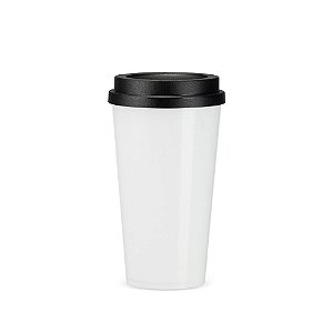 Copo Plástico 550 ml Branco com Detalhe Colorido Personalizado – Packs a partir de 50 un.