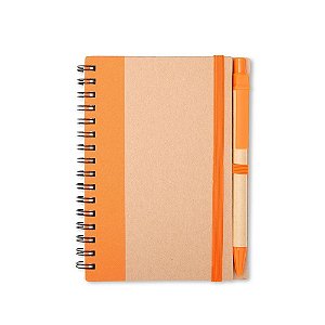 Caderno Kraft Wire-O com Elástico e Caneta Personalizado – Packs a partir de 50 un.